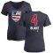 Women's Rob Blake Name and Number Banner Wave V-Neck T-Shirt - Navy