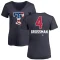 Women's Robbie Grossman Name and Number Banner Wave V-Neck T-Shirt - Navy