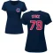 Women's Robert Stock Name & Number T-Shirt - Navy