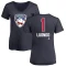 Women's Roberto Luongo Name and Number Banner Wave V-Neck T-Shirt - Navy