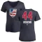 Women's Robyn Regehr Name and Number Banner Wave V-Neck T-Shirt - Navy