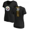 Women's Rocky Bleier Backer Slim Fit T-Shirt - Black