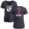 Women's Rod Gilbert Name and Number Banner Wave V-Neck T-Shirt - Navy