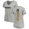 Women's Rod Woodson Backer V-Neck T-Shirt - Ash