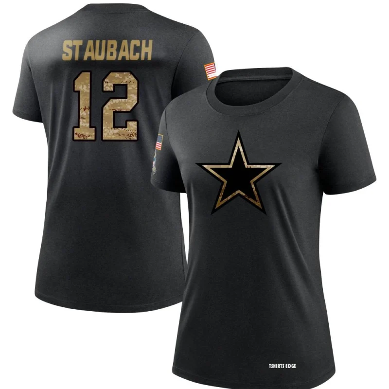 Women's Roger Staubach 2020 Salute To Service Performance T-Shirt - Black -  Tshirtsedge