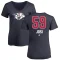 Women's Roman Josi Name and Number Banner Wave V-Neck T-Shirt - Navy