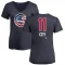 Women's Ron Cey Name and Number Banner Wave V-Neck T-Shirt - Navy