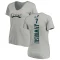 Women's Ron Jaworski Backer V-Neck T-Shirt - Ash