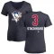 Women's Ron Stackhouse Name and Number Banner Wave V-Neck T-Shirt - Navy