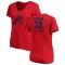 Women's Ronald Acuna Jr. RBI Slim Fit V-Neck T-Shirt - Red