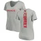 Women's Ronde Barber Backer V-Neck T-Shirt - Ash