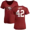 Women's Ronnie Lott Name & Number Slim Fit T-Shirt - Red