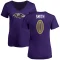 Women's Roquan Smith Name & Number V-Neck T-Shirt - Purple