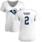 Women's Russ Yeast Name & Number Slim Fit T-Shirt - White