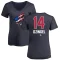 Women's Ryan Dzingel Name and Number Banner Wave V-Neck T-Shirt - Navy