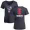 Women's Ryan Howard Name and Number Banner Wave V-Neck T-Shirt - Navy