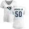 Women's Ryan Smenda Jr. Name & Number Slim Fit T-Shirt - White