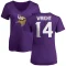 Women's Ryan Wright Name & Number Slim Fit T-Shirt - Purple