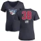 Women's Saben Lee Name and Number Banner Wave V-Neck T-Shirt - Navy