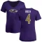 Women's Sam Koch Name & Number V-Neck T-Shirt - Purple