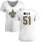 Women's Sam Mills Name & Number Slim Fit T-Shirt - White