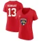 Women's Sam Reinhart 2023 Stanley Cup Final Name & Number V-Neck T-Shirt - Red