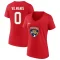 Women's Sandis Vilmanis 2023 Stanley Cup Final Name & Number V-Neck T-Shirt - Red