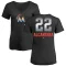 Women's Sandy Alcantara Midnight Mascot V-Neck T-Shirt - Black