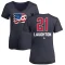 Women's Scott Laughton Name and Number Banner Wave V-Neck T-Shirt - Navy