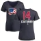 Women's Sean Couturier Name and Number Banner Wave V-Neck T-Shirt - Navy