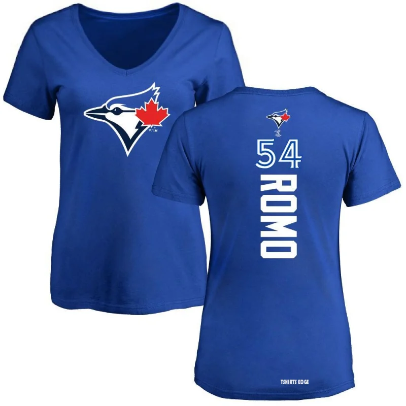 Women's Sergio Romo Backer Slim Fit T-Shirt - Royal - Tshirtsedge