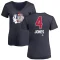 Women's Seth Jones Name and Number Banner Wave V-Neck T-Shirt - Navy