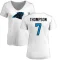 Women's Shaq Thompson Name & Number Slim Fit T-Shirt - White