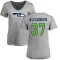 Women's Shaun Alexander Name & Number Slim Fit T-Shirt - Ash