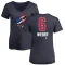 Women's Shea Weber Name and Number Banner Wave V-Neck T-Shirt - Navy