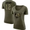 Women's Shedrick Jackson Legend Salute to Service Scoop Neck T-Shirt - Olive