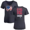 Women's Simon Gagne Name and Number Banner Wave V-Neck T-Shirt - Navy