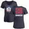 Women's Spencer Dinwiddie Name and Number Banner Wave V-Neck T-Shirt - Navy