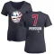 Women's Stefan Persson Name and Number Banner Wave V-Neck T-Shirt - Navy