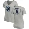 Women's Steve Garvey RBI Slim Fit V-Neck T-Shirt - Heathered Gray