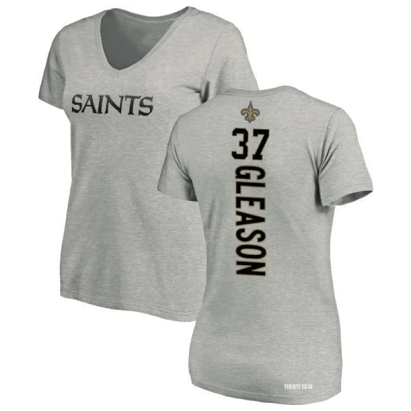 Tshirtsedge Steve Gleason Name & Number T-Shirt - White