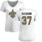 Women's Steve Gleason Name & Number Slim Fit T-Shirt - White