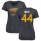 Women's Tanner Muse Distressed Name & Number Slim Fit V-Neck T-Shirt - Navy