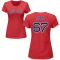 Women's Tayler Scott Name & Number T-Shirt - Red