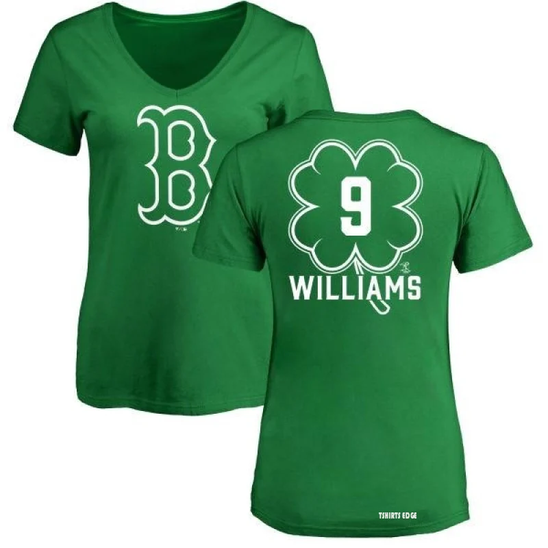 Women's Ted Williams Name & Number T-Shirt - Red - Tshirtsedge