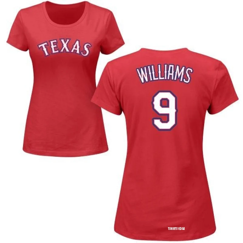 Women's Ted Williams Name & Number T-Shirt - Red - Tshirtsedge