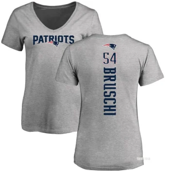 Tedy Bruschi Name & Number Game Day V-Neck T-Shirt - Navy - Tshirtsedge