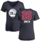 Women's Terquavion Smith Name and Number Banner Wave V-Neck T-Shirt - Navy