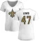 Women's Terrell Lewis Name & Number Slim Fit T-Shirt - White