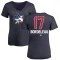 Women's Thomas Bordeleau Name and Number Banner Wave V-Neck T-Shirt - Navy